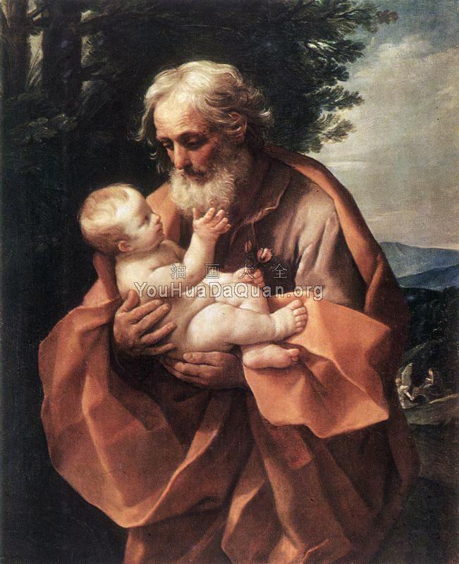 St Joseph with the Infant Jesus - 纪多·雷尼